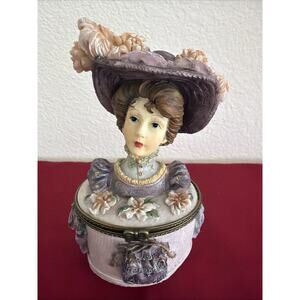 Turtle King Corp Resin Victorian Trinket Box 5.5”x3.5”